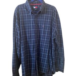 Tommy Hilfiger Men's Navy Checkered Shirt